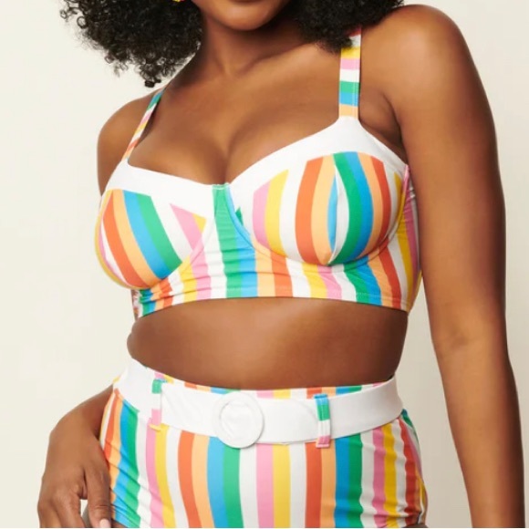 Rainbow striped bikini top - Picture 6 of 6